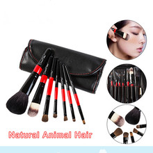 7PCS Top Quality Goat Hair Professional Makeup Brushes Set